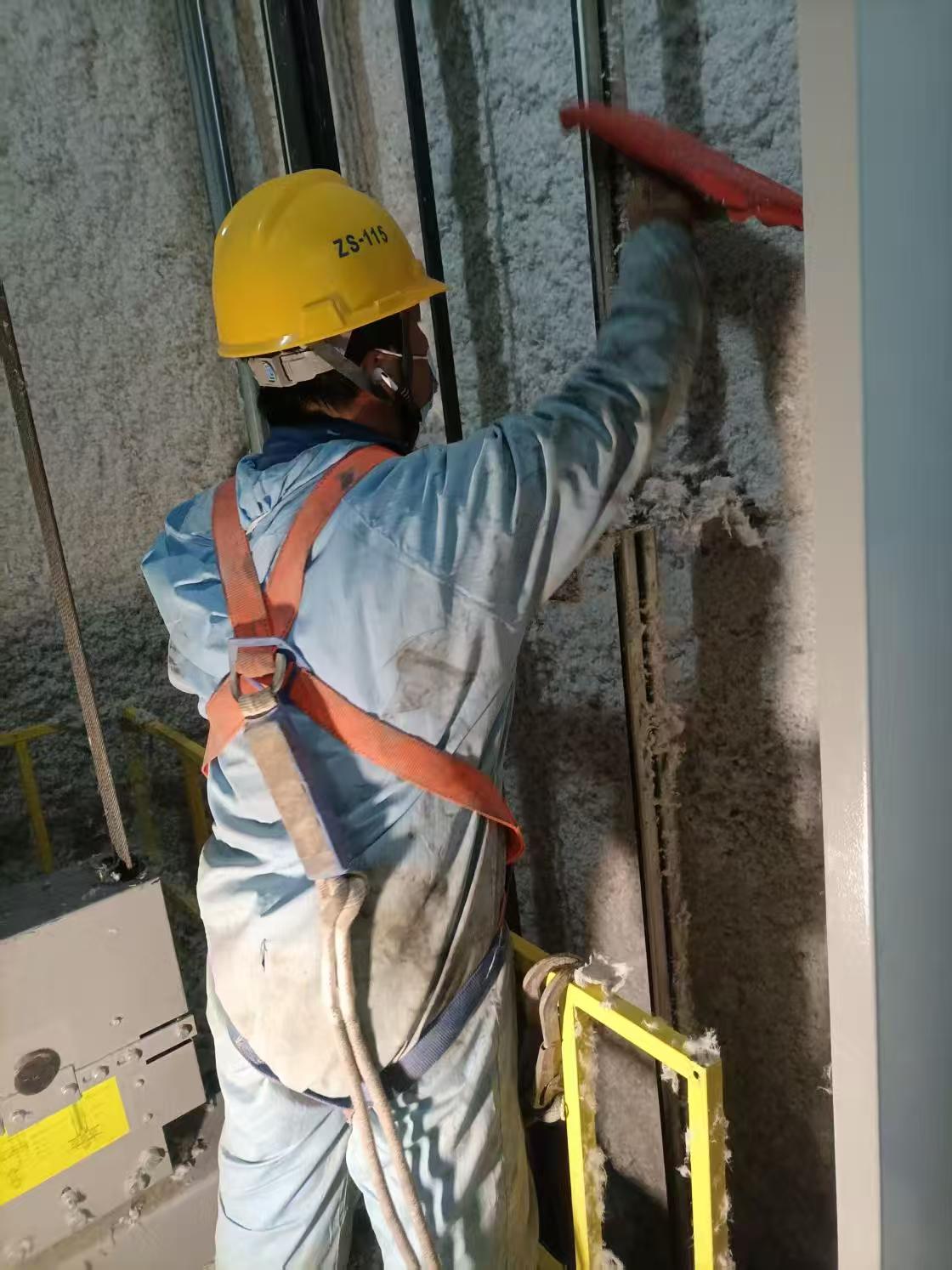 電梯噴涂棉施工